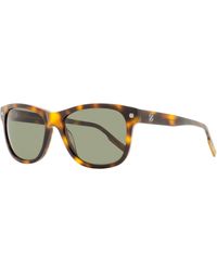 Zegna - Rectangular Sunglasses Ez0196 52n Dark Havana 56mm - Lyst
