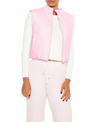 Forever 21 - Quilted Cropped Puffer Vest - Lyst