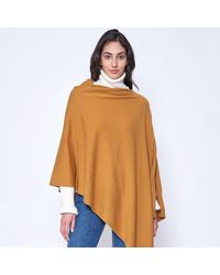 TRUEDAMES - Solid Scarf Poncho - Lyst