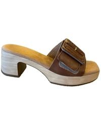 Gabor - Leather Slip On Sandals - Lyst