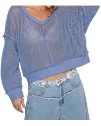 Pol - Open Knit Top Sweater - Lyst
