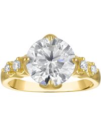 White Lotus - 14K Over Sterling Lab Created Moissanite Ring - Lyst