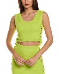 Undra Celeste - Lace-Up Grommet Tank - Lyst