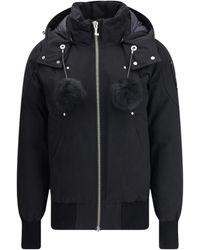 Moose Knuckles - Sleek Debbie Bomber Jacket With Shearling Trim - Lyst