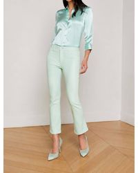 L'Agence Tati High-Rise Crop Micro Bootcut Jean in Natural | Lyst