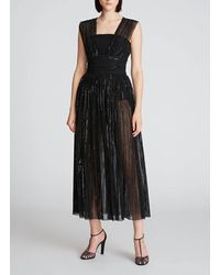 Halston - Liana Pleated Sequins Dress - Lyst