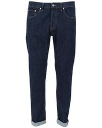 Dondup - Dark Denim Jeans With Rolled-Up Cuffs - Lyst