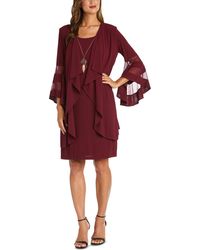 R & M Richards - Plus Knit Bell Sleeves Two Piece Dress - Lyst