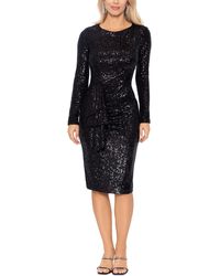 Xscape - Sequined Midi Cocktail And Party Dress - Lyst