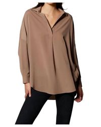 French Connection - Rhodes Crepe Pop Over Shirt - Lyst
