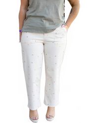 Charlie b - Embroidered Denim Pant - Lyst