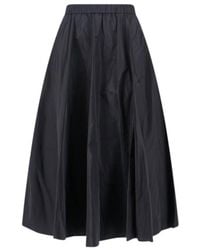 Aspesi - Midi-Length Skirt With Elastic Waistband - Lyst