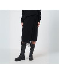 Repeat Cashmere - Pull On Wool Cashmere Skirt - Lyst
