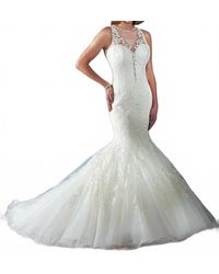 Karelina Sposa - Mermaid Sheer Wedding Dress - Lyst