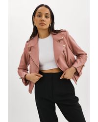 Lamarque - Donna Iconic Leather Biker Jacket - Lyst
