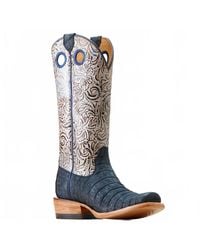 Ariat - Futurity Boon Suede Caimen Western Boot - Lyst