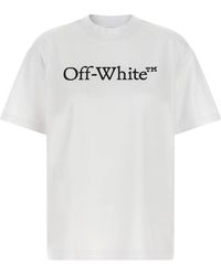 Off-White c/o Virgil Abloh - Relaxed Fit Cotton Tee With Oversized Logo - Lyst