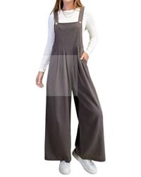 Gigio - Pintuck Wide Leg Overall - Lyst