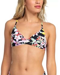 Roxy - Beach Classics Bikini Top Floral Tie Back Beach Gbo2655 - Lyst