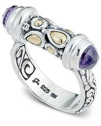 Samuel B. - 18k & Silver Amethyst Bullet Ring - Lyst