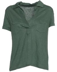Filatures Du Lion - Short-Sleeved Polo With Classic Collar - Lyst