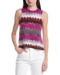Missoni - Missoni Zig Zag Patterned Wool-Blend Tank Top - Lyst