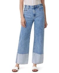 Habitual - Contrast Hem High Waist Wide Leg Jeans - Lyst