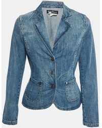 Ferragamo - Denim Slim Fit Jacket - Lyst