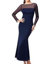Eliza J - Illusion Polyester Evening Dress - Lyst