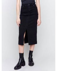 Charlie b - Long Denim Midi Skirt - Lyst