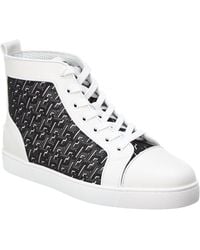Christian Louboutin Men's Louis Flat Patent Carr Spikes High Top Sneak –  Mightychic