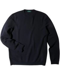 Zanone - Fine-Knit Long-Sleeved Fabric Pullover Sweater - Lyst