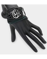 Fashnzfab - G- Initial Monogram Faux Leather Wrap Bracelet, Burnished - Lyst