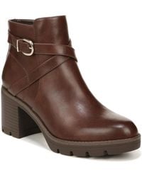 Naturalizer - Madalynn Boots Cinnamon Faux Leather Ankle Booties Lion918 - Lyst