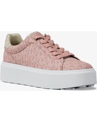 Michael Kors Outlet - Romey Two-Tone Logo Platform Sneaker - Lyst