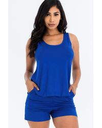 TRUEDAMES - Comfy Tank Top & Shorts Set - Lyst