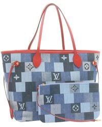 Louis Vuitton - Monogram Denim Neverfull Mm Tote Bag N41605 Lv Auth 22325a - Lyst