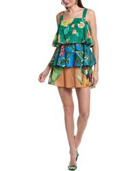 FARM Rio - Mixed Prints Layered Mini Dress - Lyst