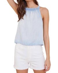 Bella Dahl - Shirred Smock Neck Tank Top - Lyst
