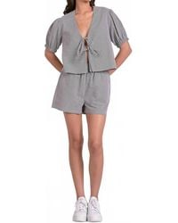 Elan - Gingham Front Tie-Top - Lyst