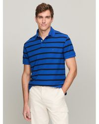 Tommy Hilfiger - Regular Fit Stripe Wicking Polo - Lyst
