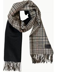 Vince - Cashmere Herringbone Plaid Solid Scarf - Lyst