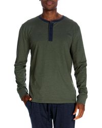 Unsimply Stitched - 3 Button Lounge Henley Shirt - Contrast Piping - Lyst