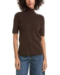 Anne Klein - Half Sleeve Turtleneck Sweater - Lyst
