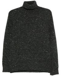 Drumohr - Speckled Turtleneck Sweater With Ribbed Cuffs - Lyst