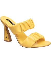 French Connection - Crystal Ruched Heel Sandals - Lyst