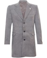Oliver Tweed - Long Wool Slim Fit Overcoat - Lyst