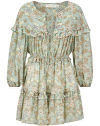 Bishop + Young - Floral Print Mini Dress - Lyst