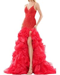 Colors Dress - Organza Skirt Long Sequin Prom Dress - Lyst