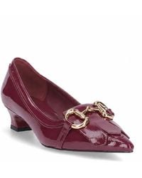 Exe' - Patent Chain-Bit Pointed Toe Pump Heels - Lyst